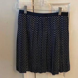 J Crew Pleated Polka Dot Skirt Size 00